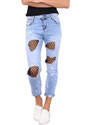 Chic Jeans Med Fishnet